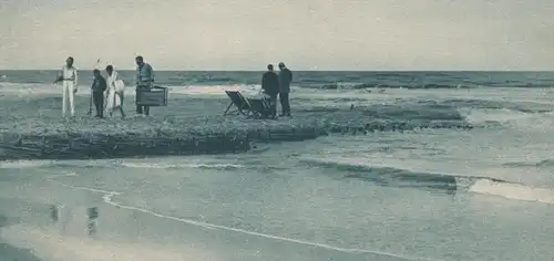 ALTE POSTKARTE NORDSEEBAD WILHELMSHAVEN 1932 DAS BAD DES MITTELSTANDES STRAND FAMILIE beach plage Ansichtskarte postcard