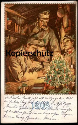 ALTE POSTKARTE SOLDATEN KRIEGSWEIHNACHT 1916 WEIHNACHTEN Soldat christmas Alfred Offner cpa Ak Ansichtskarte postcard