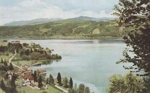 ALTE POSTKARTE DELLACH AM WÖRTHERSEE PANORAMA 1943 See Naturfarbenkarte Ansichtskarte cpa AK postcard