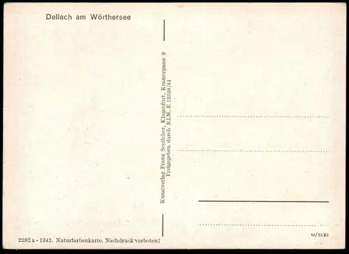 ALTE POSTKARTE DELLACH AM WÖRTHERSEE PANORAMA 1943 See Naturfarbenkarte Ansichtskarte cpa AK postcard