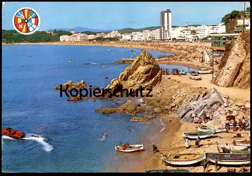 ÄLTERE POSTKARTE LLORET DE MAR COSTA BRAVA VISTA GENERAL LA CALETA Citroen DS Gecko Briefmarke Ansichtskarte postcard