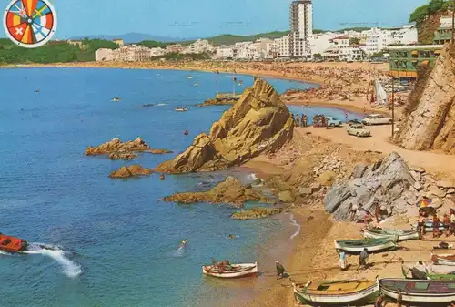 ÄLTERE POSTKARTE LLORET DE MAR COSTA BRAVA VISTA GENERAL LA CALETA Citroen DS Gecko Briefmarke Ansichtskarte postcard