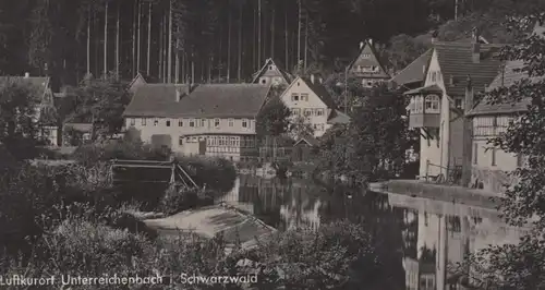 ALTE POSTKARTE LUFTKURORT UNTERREICHENBACH IM SCHWARZWALD PARTIE AN DER NAGOLD cpa AK Ansichtskarte postcard