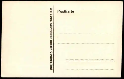 ALTE SPRUCH POSTKARTE GLÜCKS GENUG WILL SCHIRP Glück Berndorf Gerolstein Ansichtskarte AK cpa postcard