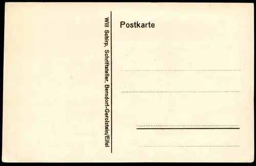 ALTE SPRUCH POSTKARTE DIE HOHE LIEBE WILL SCHIRP Schriftsteller Berndorf Gerolstein love Ansichtskarte AK cpa postcard