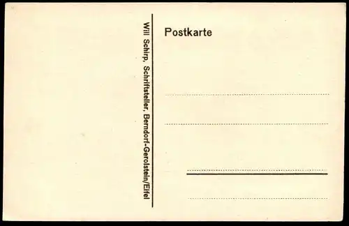 ALTE SPRUCH POSTKARTE GUTE WORTE WILL SCHIRP Berndorf Gerolstein good words Ansichtskarte AK cpa postcard