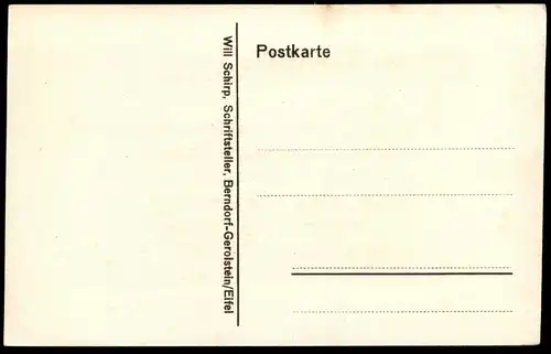 ALTE SPRUCH POSTKARTE DEM VERZAGENDEN WILL SCHIRP Berndorf Gerolstein Ansichtskarte AK cpa postcard