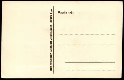 ALTE SPRUCH POSTKARTE UND IST ES NICHT DIE ROSE WILL SCHIRP Berndorf Gerolstein Veilchen Ansichtskarte AK cpa postcard