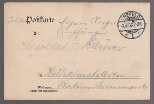 ALTE POSTKARTE GRUSS AUS KREFELD FRIEDRICHSPLATZ MIT KRIEGERDENKMAL STAFFELEI Crefeld Ansichtskarte cpa AK postcard