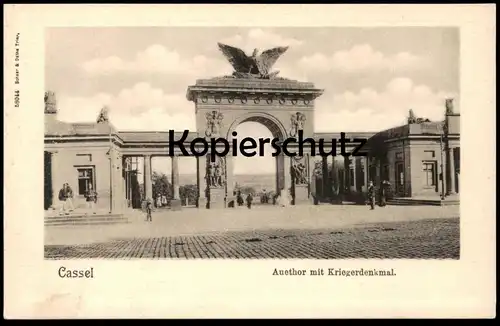 ALTE POSTKARTE CASSEL AUETHOR MIT KRIEGERDENKMAL Kassel Soldat Denkmal Soldaten monument Auetor uniform cpa AK postcard