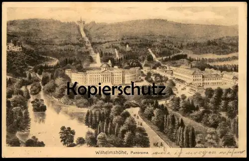 ALTE POSTKARTE WILHELMSHÖHE PANORAMA TOTALANSICHT GESAMTANSICHT TOTAL Kassel AK Ansichtskarte cpa postcard