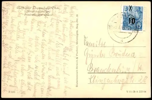 ALTE POSTKARTE LUFTKURORT PAPPENHEIM THÜRINGEN FRIEDRICHRODAER STRASSE  KLEINSCHMALKALDEN KUHTRIEB KÜHE Floh-Seligenthal