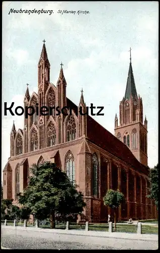 ALTE POSTKARTE NEUBRANDENBURG ST. MARIEN KIRCHE MARIENKIRCHE Kirche church église Ansichtskarte cpa AK postcard