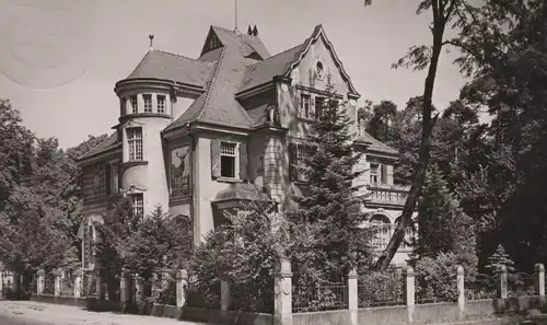 ALTE POSTKARTE KARLSRUHE FORSTAMT 1940 HIRSCH GEMÄLDE AM HAUS PHOTO ROLF KELLNER Ansichtskarte cpa AK postcard