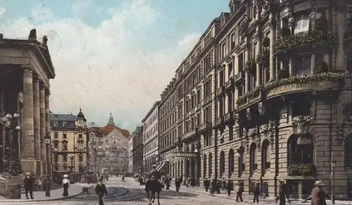 ALTE POSTKARTE STUTTGART PARTIE BEIM BAHNHOF HOTEL MARQUARDT Pferd horse Ansichtskarte cpa AK postcard