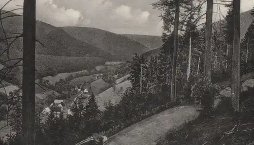 ALTE POSTKARTE BLICK IN DEN HÖLLGRUND BEI STRÜMPFELBRUNN-WALDKATZENBACH Waldbrunn Ansichtskarte cpa AK postcard