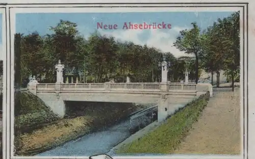 ALTE POSTKARTE GRUSS AUS HAMM WESTFALEN AHSEBRÜCKE OBERLANDESGERICHT TOTAL STEMPEL RESERVE LAZARETT HÖVEL Ansichtskarte