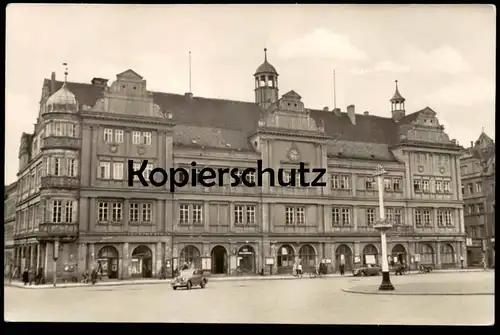 ALTE POSTKARTE TORGAU BEZIRK LEIPZIG MARKTPLATZ MIT RATHAUS AUTO old car AK Ansichtskarte postcard cpa