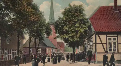 ALTE POSTKARTE SITTENSEN SONNTAGMORGEN KIRCHGANG Sonntag sunday dimanche Ansichtskarte postcard cpa AK