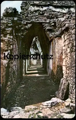 ÄLTERE POSTKARTE CORRIDOR OF THE PALACE MEXIKO Mexico Palenque Archäologie Briefmarke Fussball WM 1978 postcard