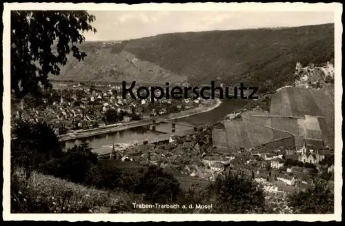 ALTE POSTKARTE TRABEN-TRARBACH AN DER MOSEL PANORAMA GESAMTANSICHT TOTALANSICHT TOTAL cpa AK Ansichtskarte postcard