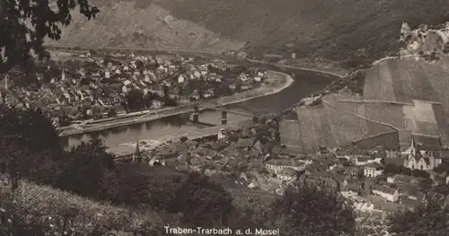 ALTE POSTKARTE TRABEN-TRARBACH AN DER MOSEL PANORAMA GESAMTANSICHT TOTALANSICHT TOTAL cpa AK Ansichtskarte postcard