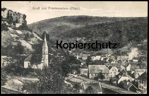 ALTE POSTKARTE GRUSS AUS FRANKENSTEIN PFALZ Bahn railway Enkenbach-Alsenborn cpa AK Ansichtskarte postcard