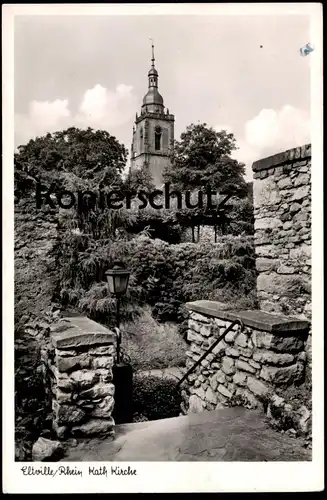 ALTE POSTKARTE ELTVILLE RHEIN KATHOLISCHE KIRCHE church église cpa AK Ansichtskarte postcard