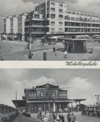 ALTE POSTKARTE DÜREN 1940 HOESCHPLATZ WIRTELTORPLATZ BAHNHOF MARKTPLATZ MIT RATHAUS gare station  Ansichtskarte postcard