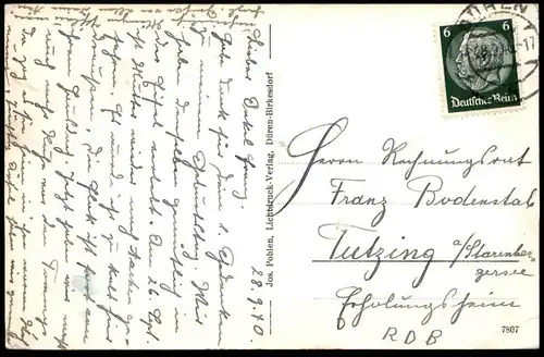 ALTE POSTKARTE DÜREN 1940 HOESCHPLATZ WIRTELTORPLATZ BAHNHOF MARKTPLATZ MIT RATHAUS gare station  Ansichtskarte postcard