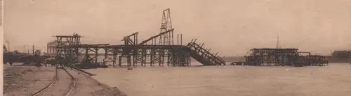 ALTE POSTKARTE KÖLN SÜDBRÜCKE UND SÜDBRÜCKE NACH DEM EINSTURZ VOM 9. JULI 1908 Katastrophe catastrophe Brücke bridge