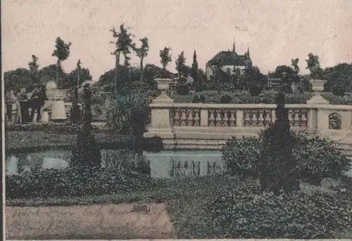ALTE POSTKARTE GRUSS AUS VIERSEN PARTIE IN DEN STÄDTISCHEN ANLAGEN Mädchen girl fille postcard Ansichtskarte cpa AK