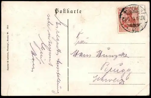 ALTE POSTKARTE BERLIN 1910 II. TON-, ZEMENT-, UND KALKINDUSTRIE-AUSSTELLUNG BAUMSCHULENWEG PRINZ VON PREUSSEN AK cpa