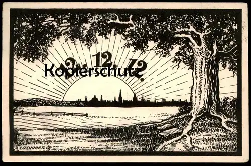 ALTE KÜNSTLER POSTKARTE SIGN. E. STEINMETZ 12.12.12 Sonne Sun Datum 1912 date AK postcard cpa Ansichtskarte
