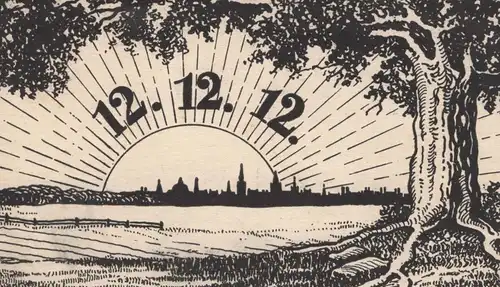 ALTE KÜNSTLER POSTKARTE SIGN. E. STEINMETZ 12.12.12 Sonne Sun Datum 1912 date AK postcard cpa Ansichtskarte