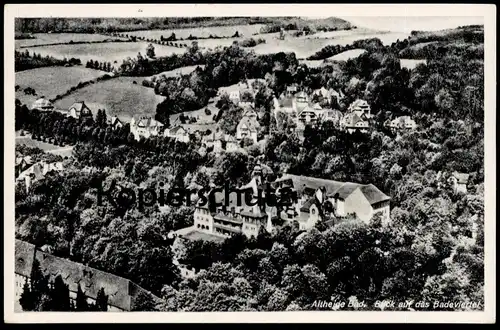 ALTE POSTKARTE ALTHEIDE BA. BLICK AUF DAS BADEVIERTEL Fliegeraufnahme Polanica-Zdroj Schlesien AK postcard Ansichtskarte