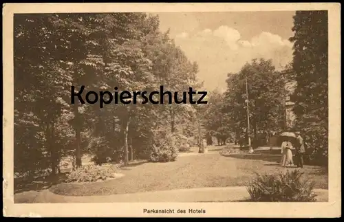 ALTE POSTKARTE BADEN-BADEN PARKANSICHT DES HOTELS MINERVA HOTEL PARK cpa AK Ansichtskarte postcard