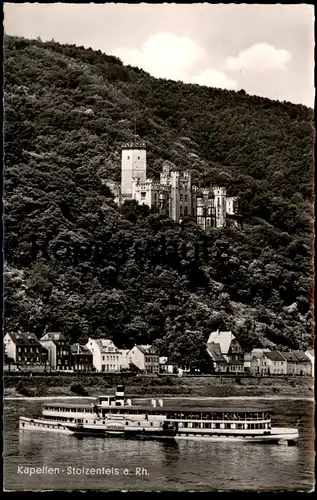 ÄLTERE POSTKARTE KAPELLEN STOLZENFELS AM RHEIN Koblenz Schiff Vaterland Dampfer steam ship postcard Ansichtskarte cpa AK