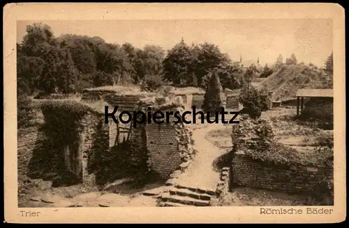 ALTE POSTKARTE TRIER RÖMISCHE BÄDER roman bath bains romains Ansichtskarte postcard cpa AK
