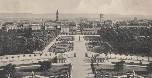 ALTE POSTKARTE KARLSRUHE IN BADEN GESAMTANSICHT Panorama Totalansicht Total Totale Ansichtskarte cpa AK postcard