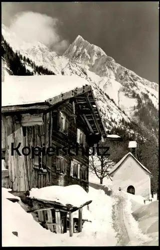 ÄLTERE POSTKARTE OBERSTDORF ALLGÄU 815 M GERSTRUBEN 1154 M MIT HÖFATS 2258 M Bauernhaus Winter Schnee cpa AK postcard