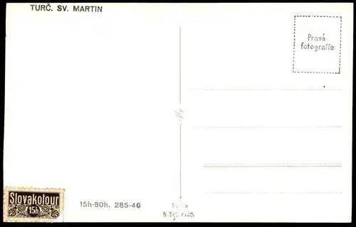 ALTE POSTKARTE TURC SV. MARTIN PANORAMA SLOVENSKO Slowakei Turz AK Ansichtskarte cpa postcard