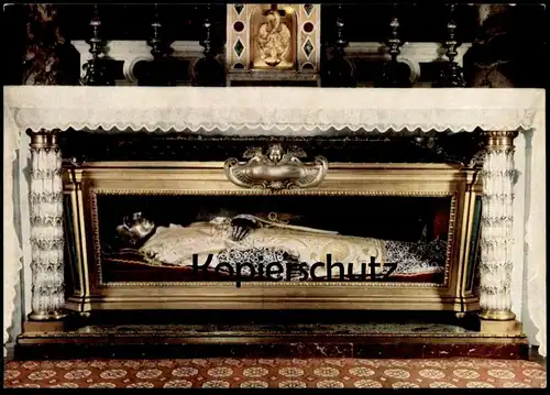 ÄLTERE POSTKARTE SARKOPHAG DES HEILIGEN VINZENZ PALLOTTI IN SAN SALVATORE IN ONDA ROM Leichnam corpse le cadavre heilig
