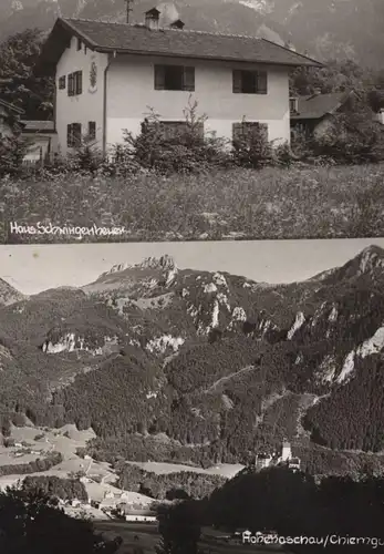 ALTE POSTKARTE HOHENASCHAU CHIEMGAU HAUS SCHWINGENHEUER WAPPEN ASCHAU Ansichtskarte postcard cpa AK