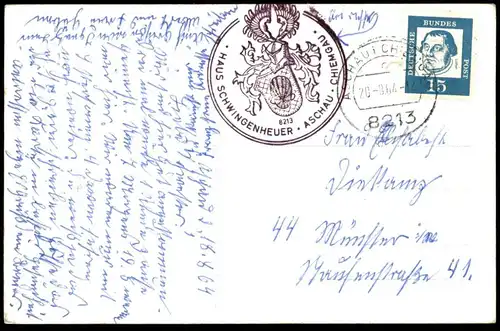 ALTE POSTKARTE HOHENASCHAU CHIEMGAU HAUS SCHWINGENHEUER WAPPEN ASCHAU Ansichtskarte postcard cpa AK