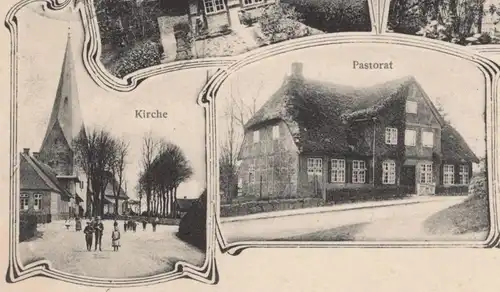 ALTE POSTKARTE BLEKENDORF SAAL KIRCHE PASTORAT SÜDEL'S GASTWIRTSCHAFT cpa AK Ansichtskarte postcard