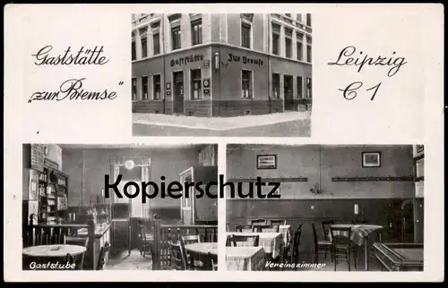 ALTE POSTKARTE LEIPZIG C1 GASTSTÄTTE ZUR BREMSE AN EDMUND MESCHKE CIRKUS BARLAY VON ZIRKUS AEROS postcard Ansichtskarte