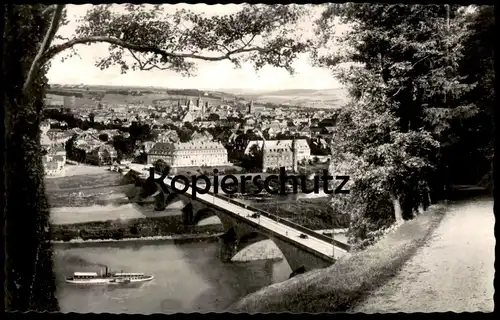 ÄLTERE POSTKARTE TRIER STADTBLICK MIT MIT MOSELBRÜCKE Mosel cpa postcard Ansichtskarte AK