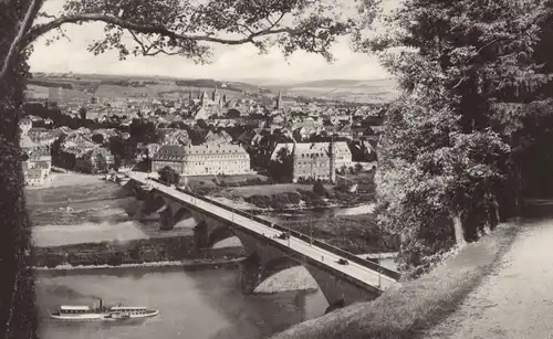 ÄLTERE POSTKARTE TRIER STADTBLICK MIT MIT MOSELBRÜCKE Mosel cpa postcard Ansichtskarte AK