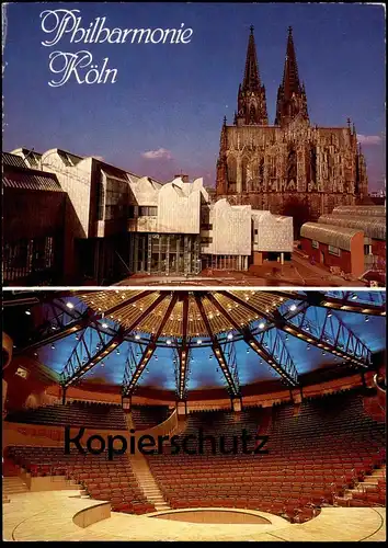 ÄLTERE POSTKARTE KÖLN KÖLNER PHILHARMONIE SAAL DOM Theater theatre postcard cpa Ansichtskarte AK